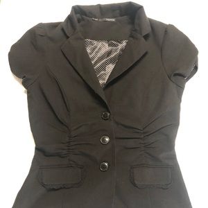 Maurices Black Short Sleeve Suit Jacket